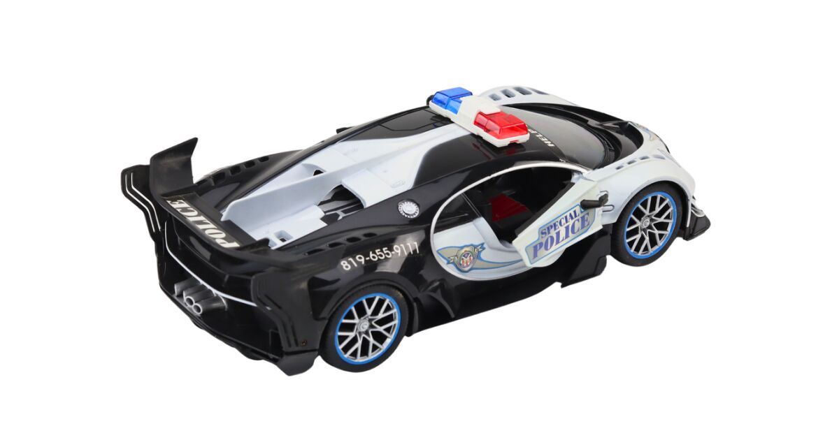 RC Rendőrautó 1:12, 34x15,5x9 cm, Fehér, 6 éves kortól