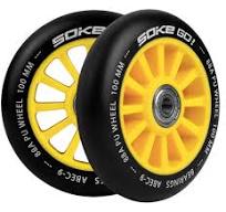 Kerekek rollerhez 100 mm sárga 2 db